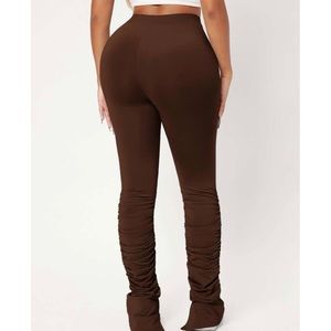 BROWN SCRUNCHED / RUCHED PANTS || BRAND NEW